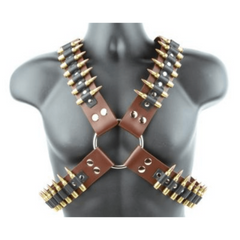 Brown Bullet Cross Harness 1 3/4’’ Wide with 3’’ Ring