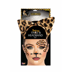 Leopard Headband & Face Stickers