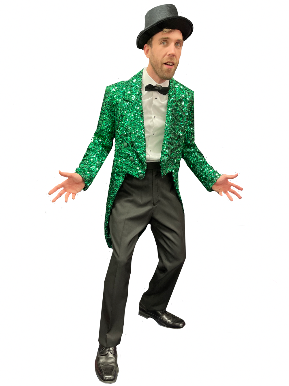Fantastic Green Sequin Men's Adult Tailcoat