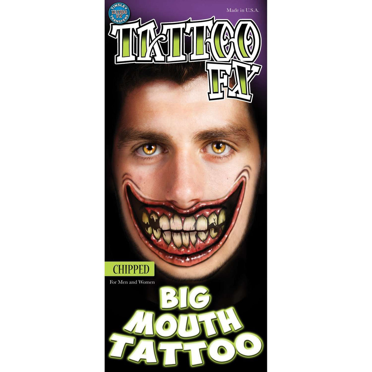 Tinsley Big Mouth Tattoos Transfers