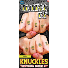 Tinsley Knuckle Temporary Tattoos Transfer