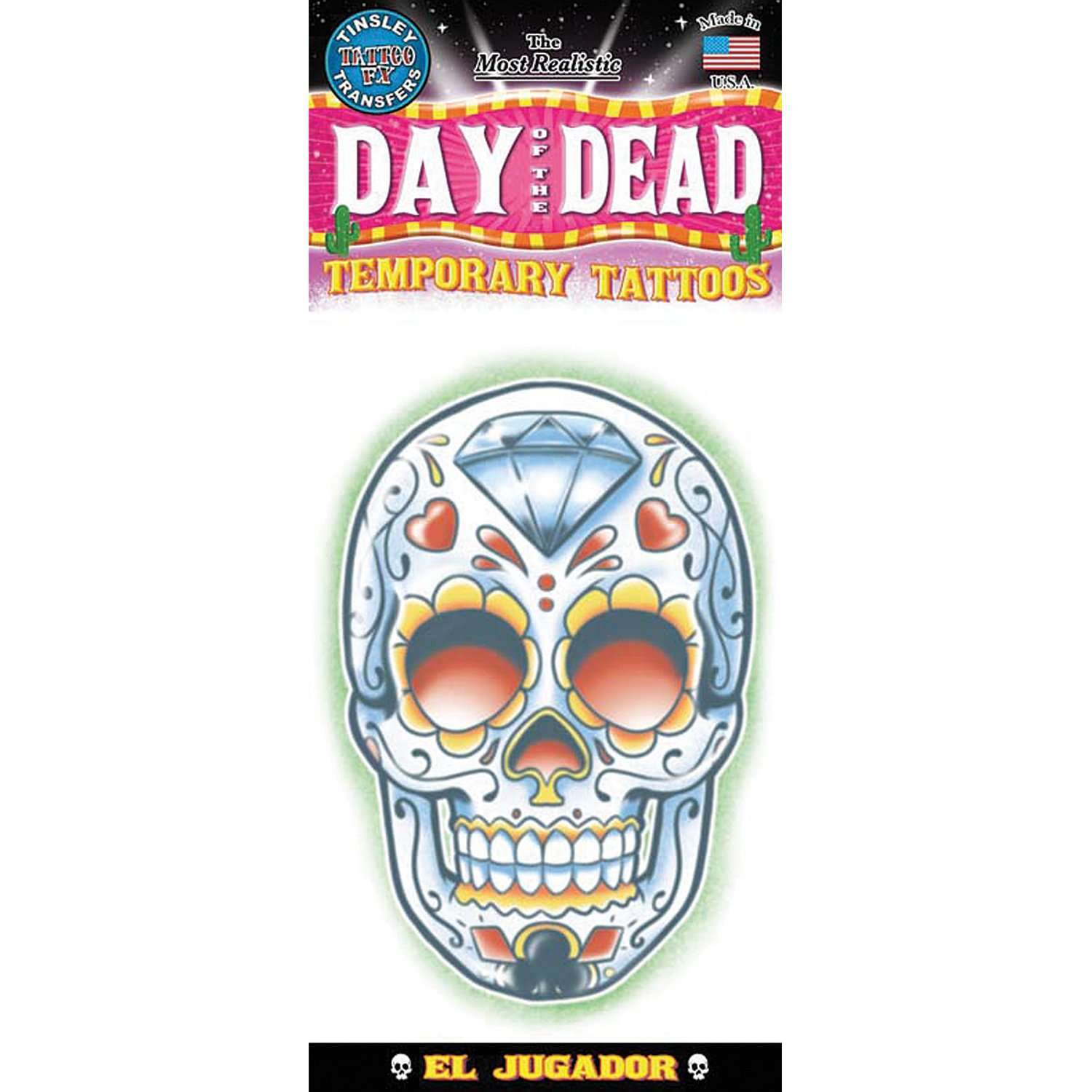 Tinsley Day of the Dead Tattoo Transfers