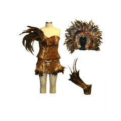 Tribal Drag Goddess Adult Costume Outfit w/ Tribal Headdress and Accessories