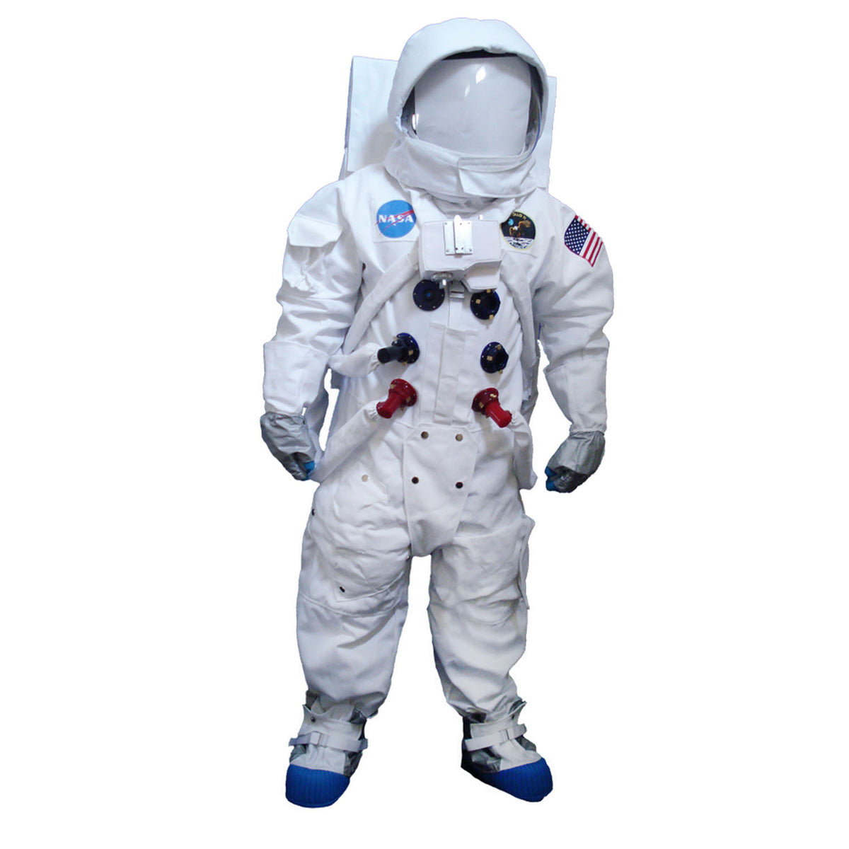 Premium Realistic White Astronaut Adult Costume with Clear Helmet