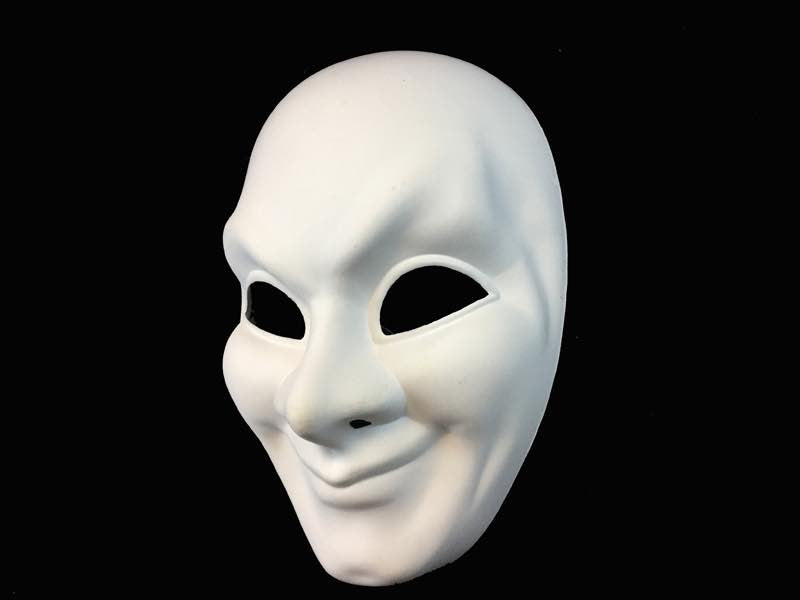 Plastic Full Face White Mask