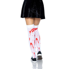 Bloody Zombie Thigh Highs Stockings