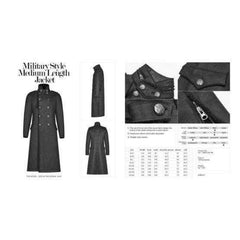Military Style Medium Length Jacket