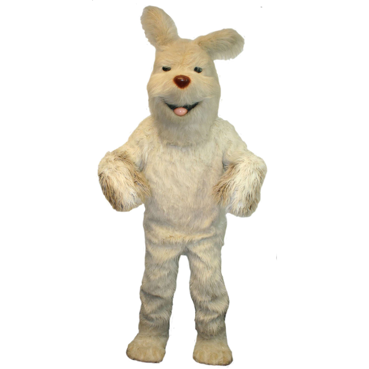 White Shaggy Dog Adult Mascot Costume