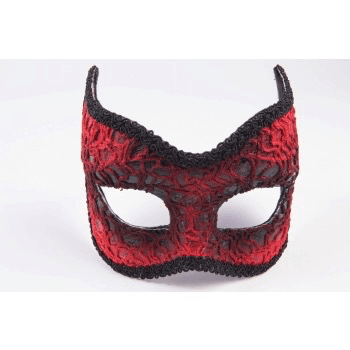 Red Lace Devil Mask