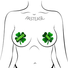 Four Leaf Clover: 'Lucky You' Green Shamrocks Nipple Pasties