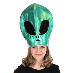Green Iridescent Alien Plush Hat