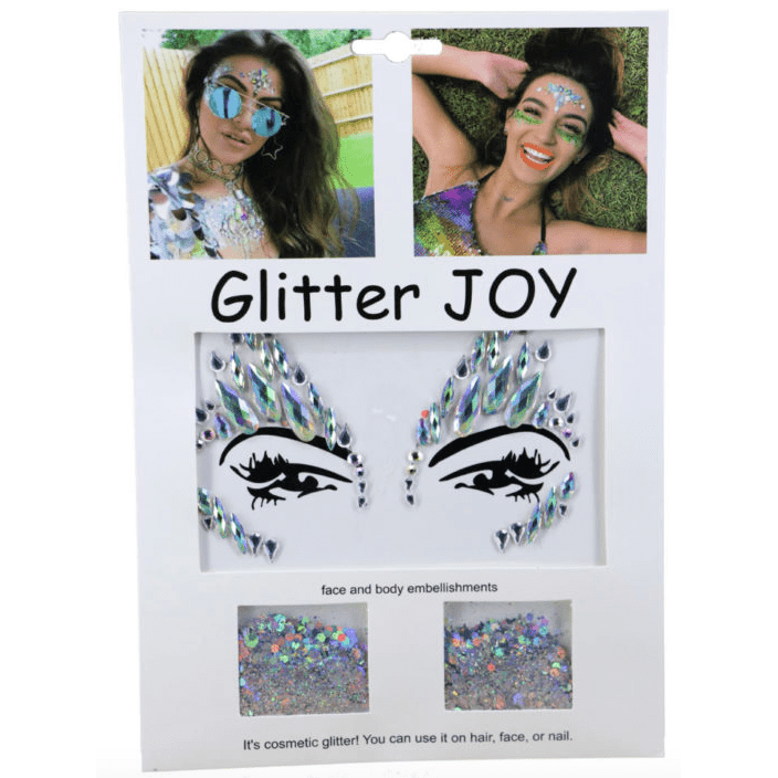 Silver Lining Holographic Face Jewels with Glitter