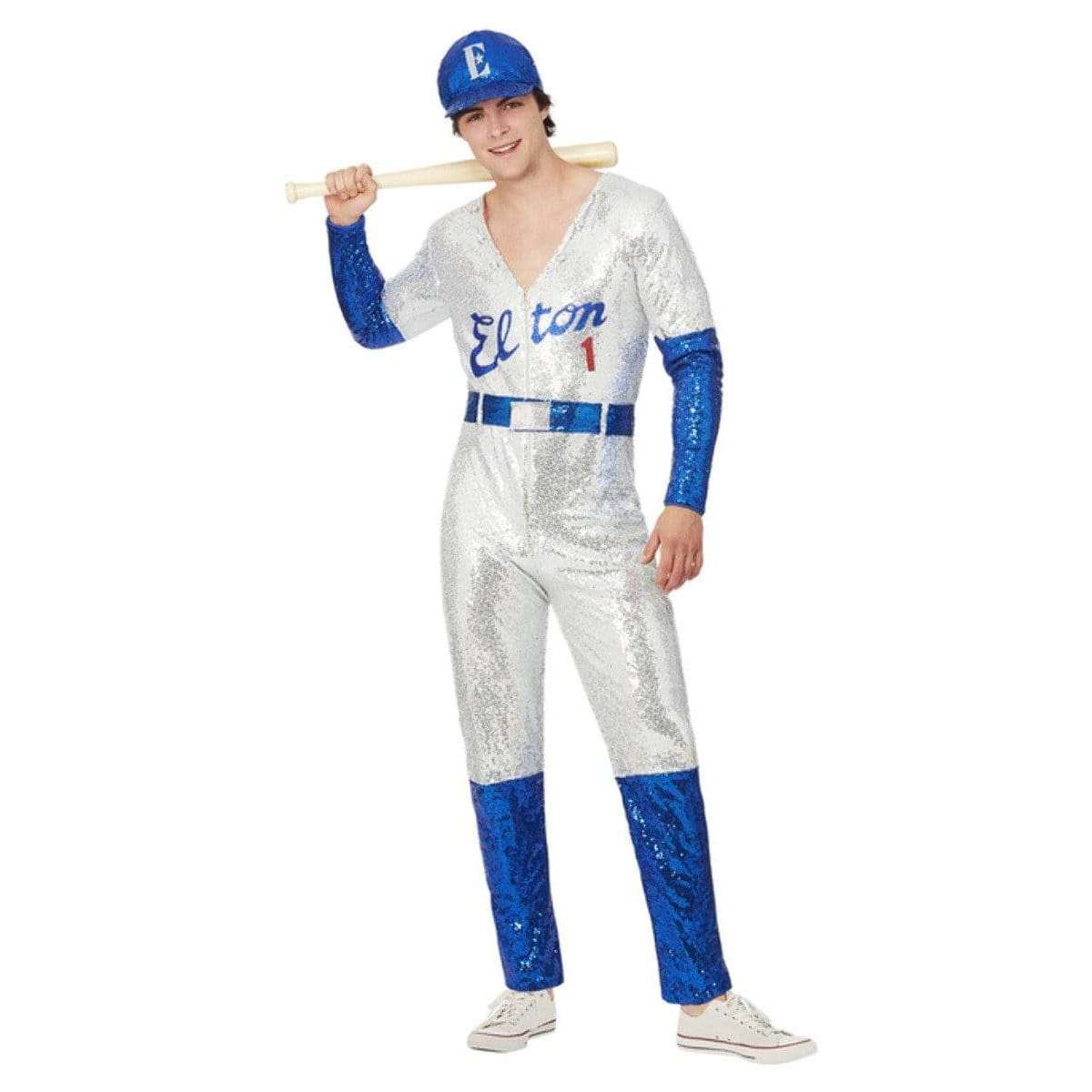 Deluxe Sequin Elton John Baseball Men's Costume