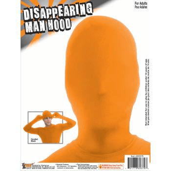 Orange Disappearing Man Hood Mask