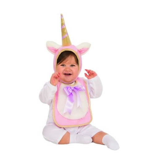 White And Pink Unicorn Baby Costume