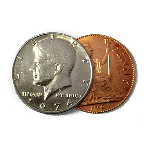 Copper Silver Coin (Half Dollar/English Penny)