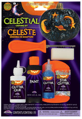 Celestial Pumpkin Carving Kit w/ Glitter, Glue and Paint