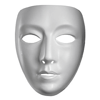 Blank Female White Mask