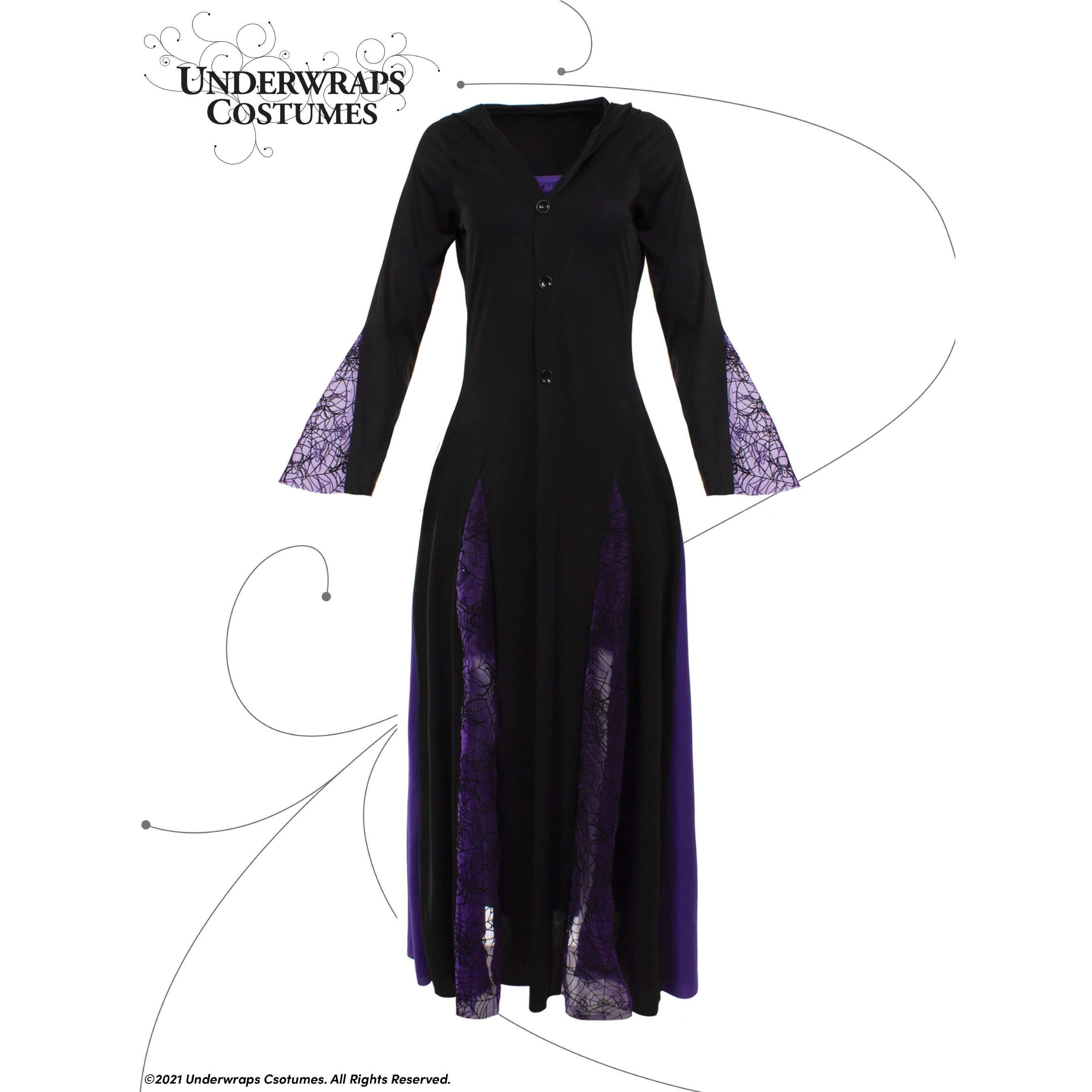 Mystic Witch Purple & Black Robe Women's Costume – AbracadabraNYC