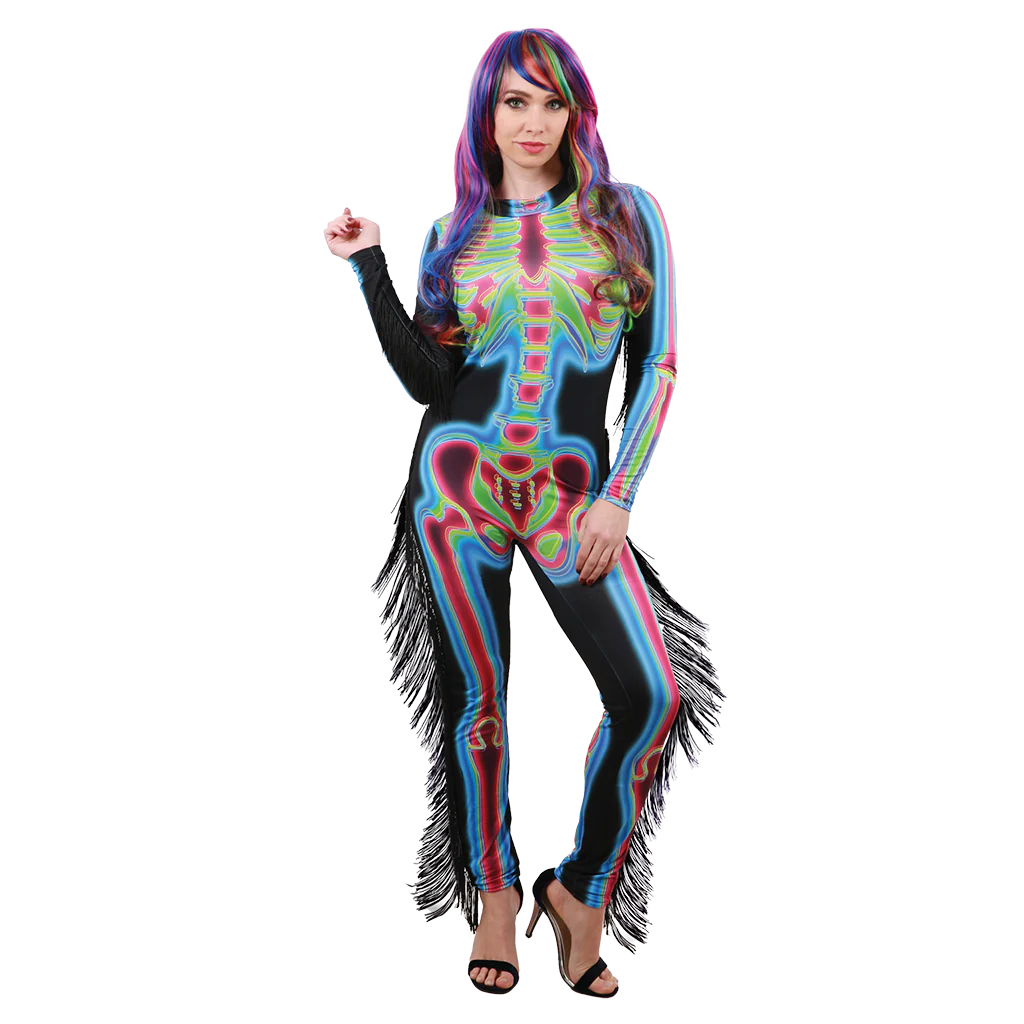3D Print Neon Skeleton Women's Costume