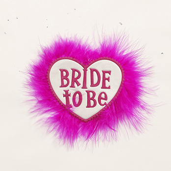 Bride To Be Heart Shaped Button