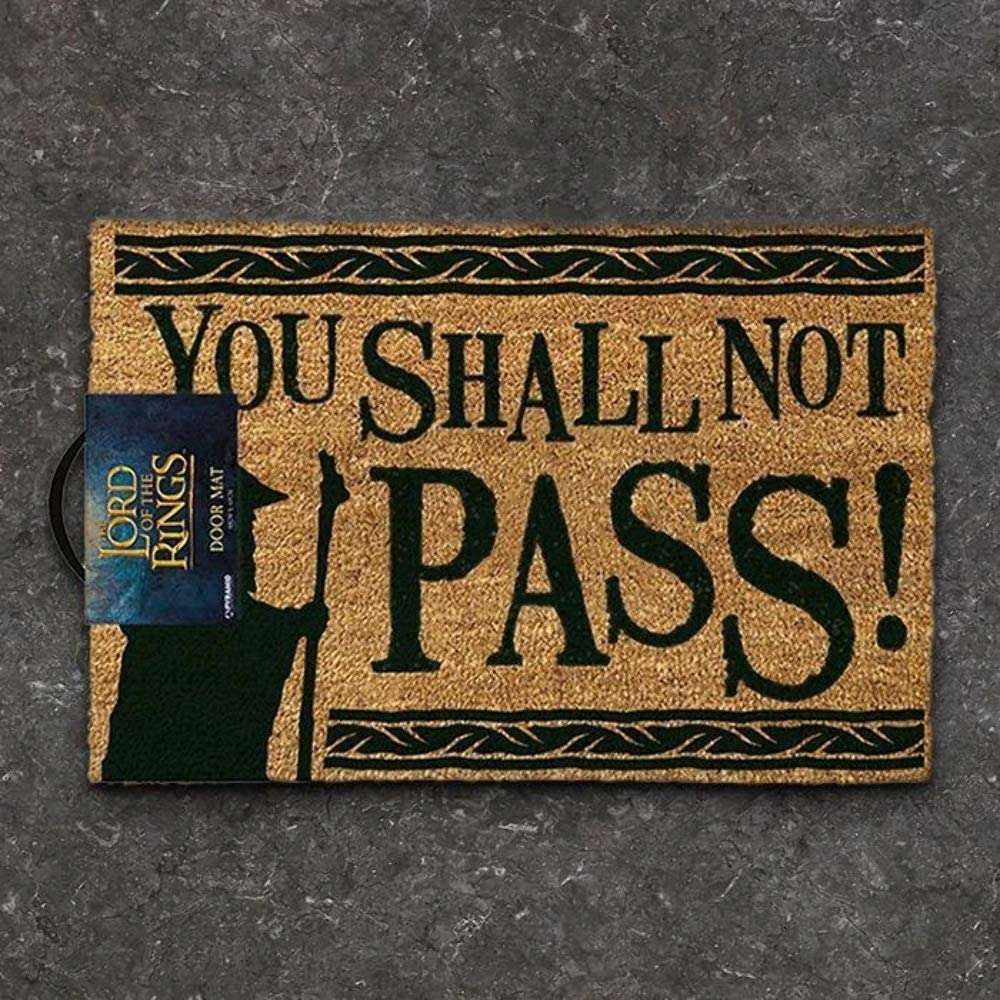 Lord of the Rings You Shall Not Pass Doormat