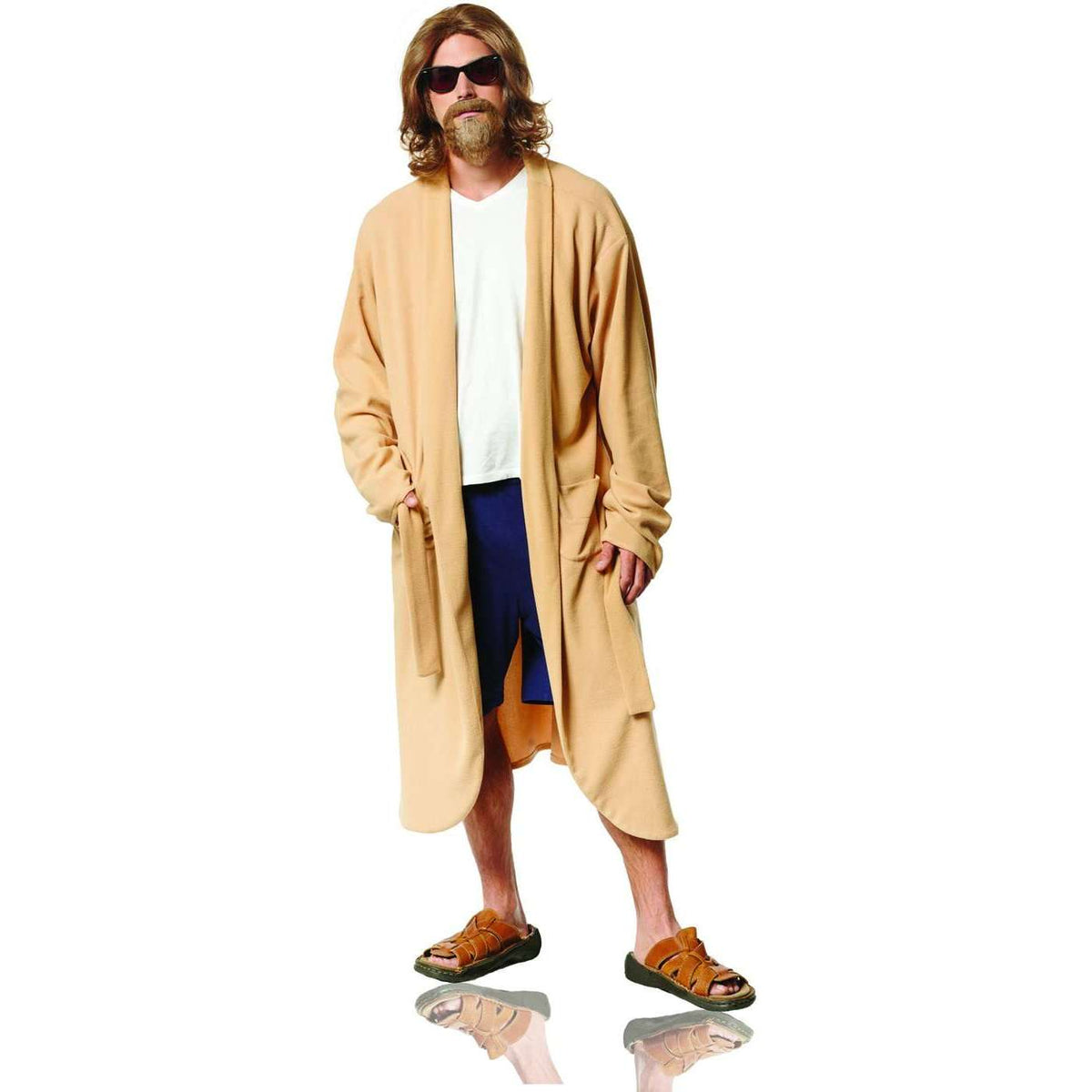 Lazy Guy Robe Men's Adult Costume w/Wig-One Size
