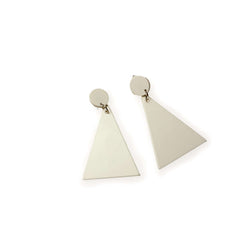 Triangle Shaped 60's Clip on Earrings