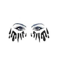 Bloody Awesome Glitter Tears Face Sticker