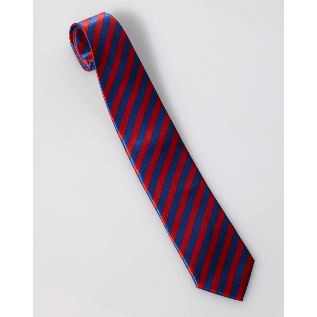 Red & Blue Striped Necktie