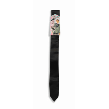 1950s Skinny Black Tie
