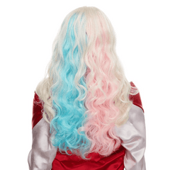 Rebel Pink & Blue Wavy Long Wig