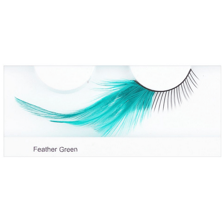 Paradise Green Feather Eyelashes