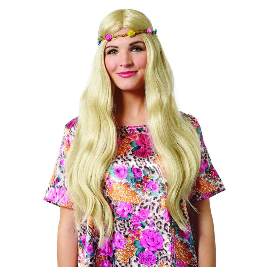 Cool Cat Blonde Hippie Unisex Wig w/Headband