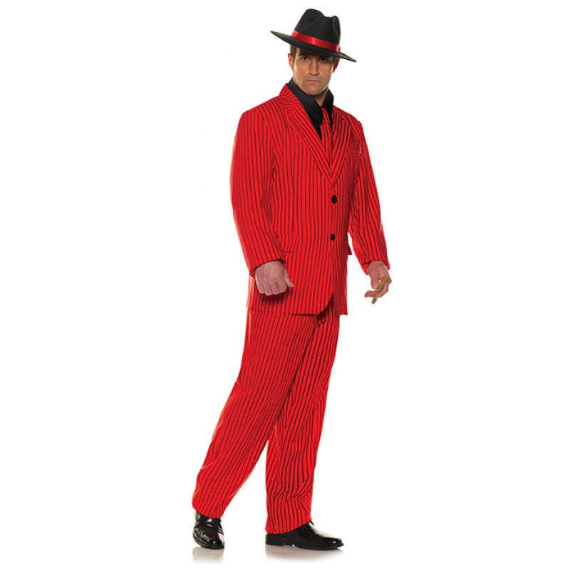 Red Pinstripe Mobster Suit Men's Adult Costume – AbracadabraNYC
