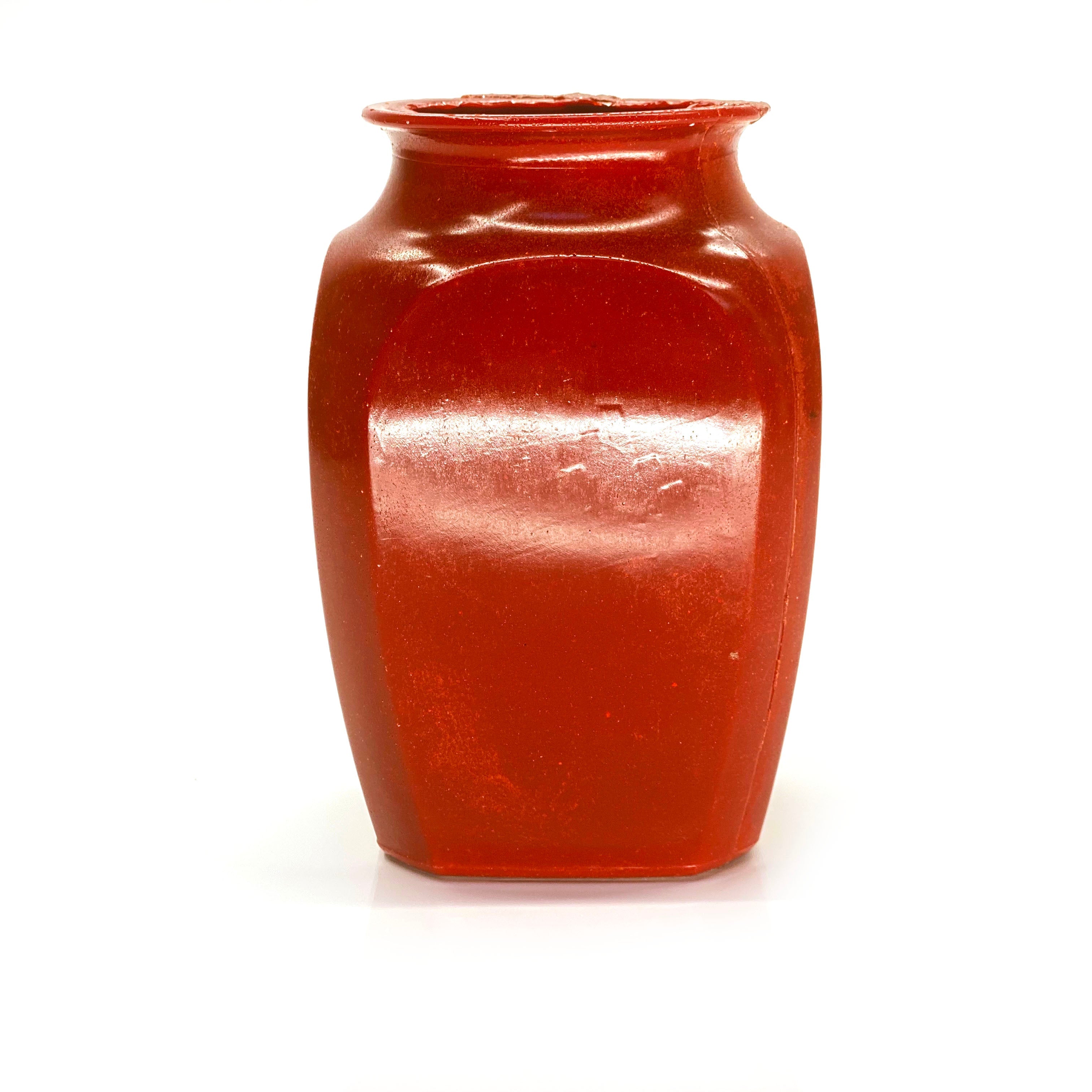 SMASHProps Breakaway Square Sided Vase or Urn - RED opaque - Red,Opaque