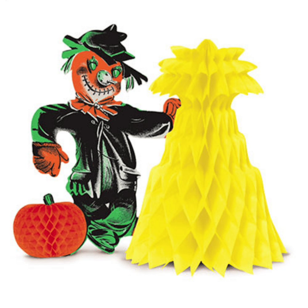 Vintage Halloween Scarecrow Centerpiece