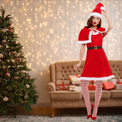 Miss Santa Dress and Cape Christmas Adult Costume