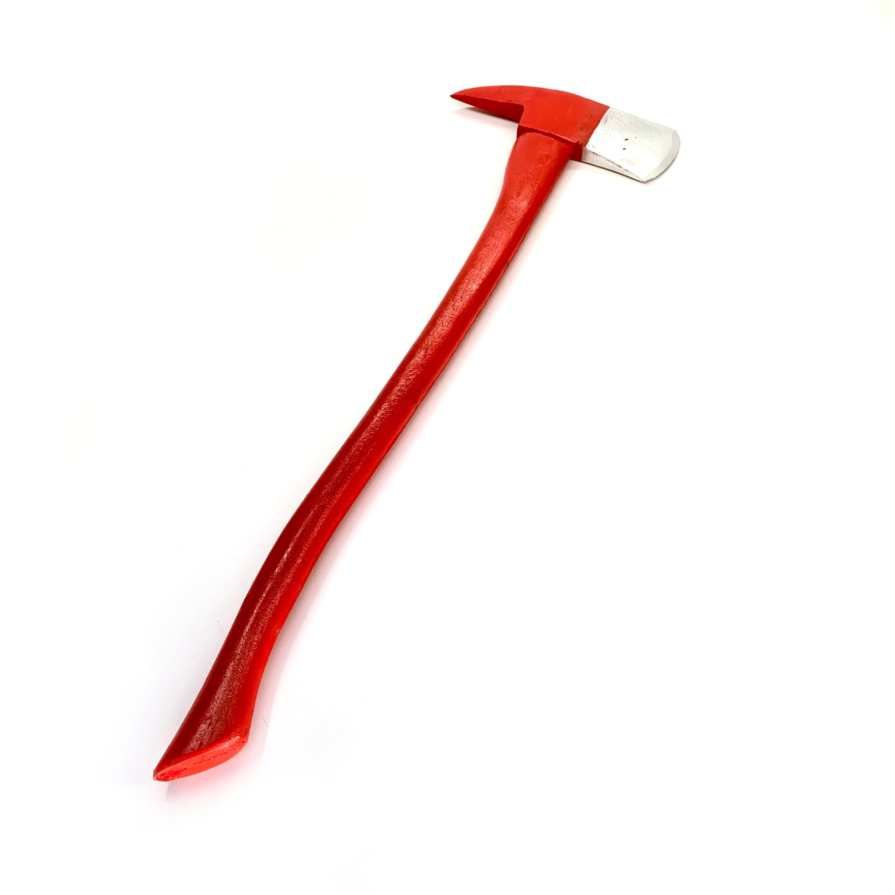 36 Inch Firefighter / Fireman's Axe Urethane Foam Rubber Stunt Prop - RED / SILVER - Red and Silver Head with Red Handle