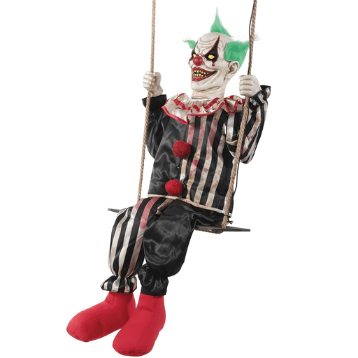 Swinging Chuckles the Clown Talking Animated Prop Decoration