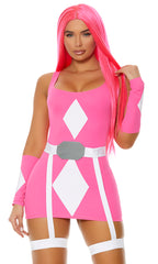 All That Power Sexy Pink Superhero Women's Costume