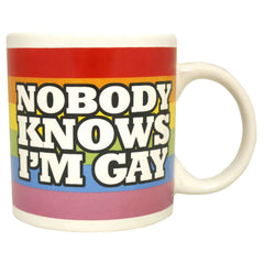 Nobody Knows I'm Gay Giant Mug
