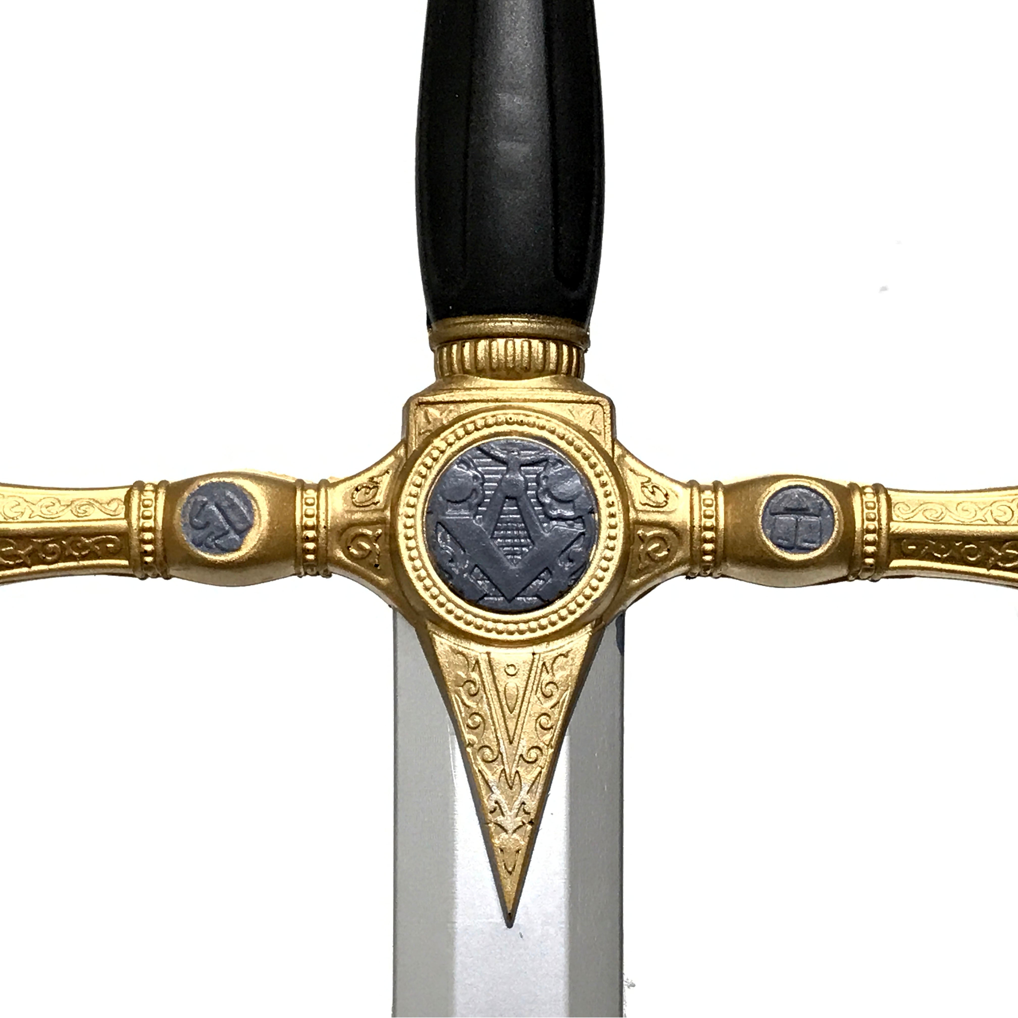 Masonic Arming Sword Urethane Foam with Fiberglass Core - Flexible 45 Inch Cosplay LARP Action Prop