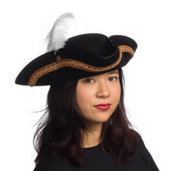 Leatherlike Feather Pirate Hat