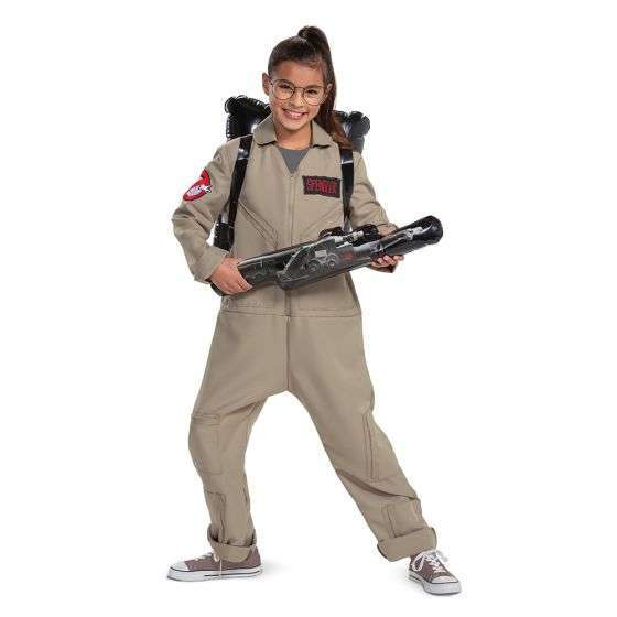 Ghostbusters Afterlife Child Costume w/ Inflatable Proton Pack Gun