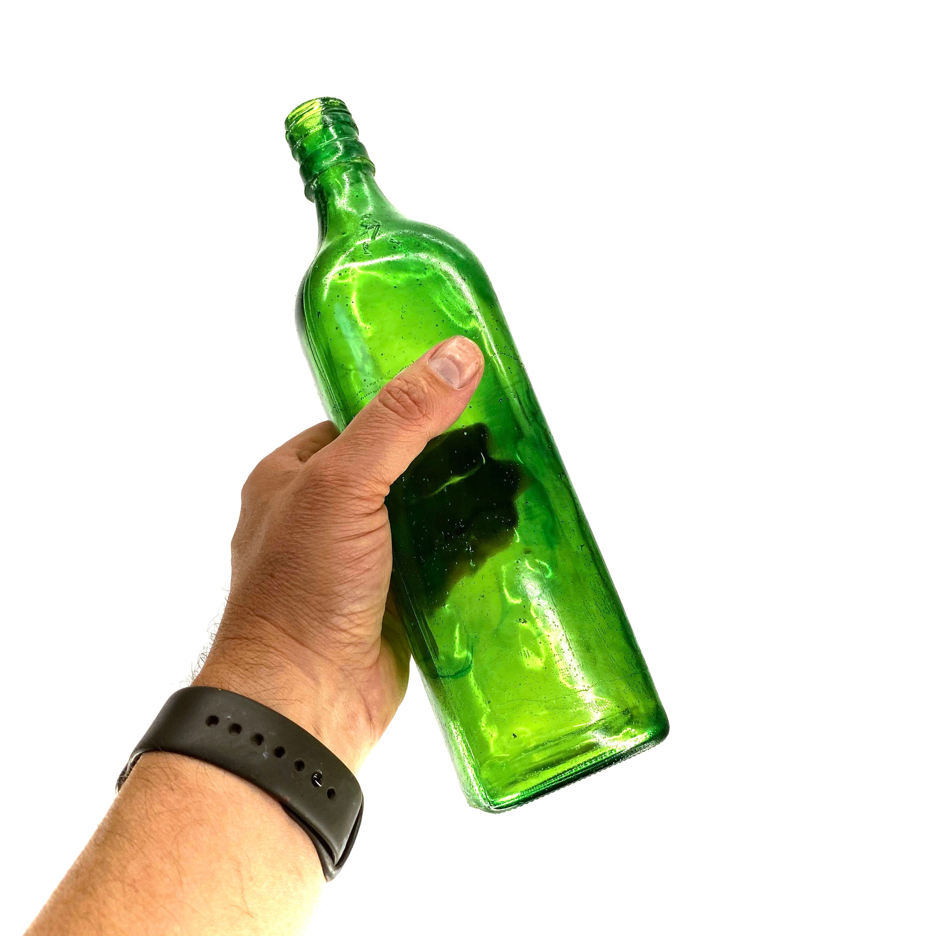 SMASHProps Breakaway Scotch Whiskey Bottle Prop - DARK GREEN translucent - Dark Green Translucent