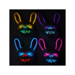 Neon Light Up LED Bunny Mask