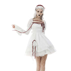 Gothic Vampire Blood Stained White Dress