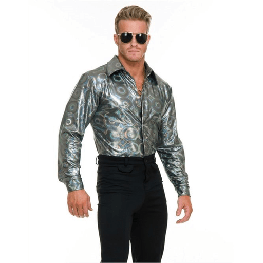 Silver Disco Holographic Adult Shirt