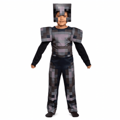 Classic Minecraft Netherite Armor Kids Costume